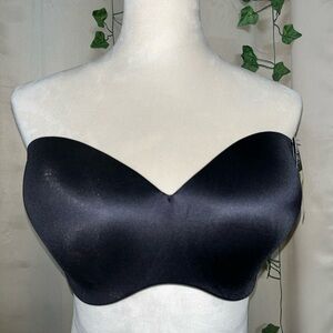 Lilyette - Women's Black Sculpted Padded Strapless Bra; Size 38DD